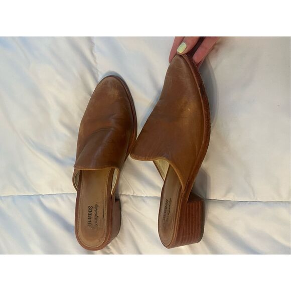 Soludos Women's Leather The Venetian Mule Slip On Brown Size 7.5